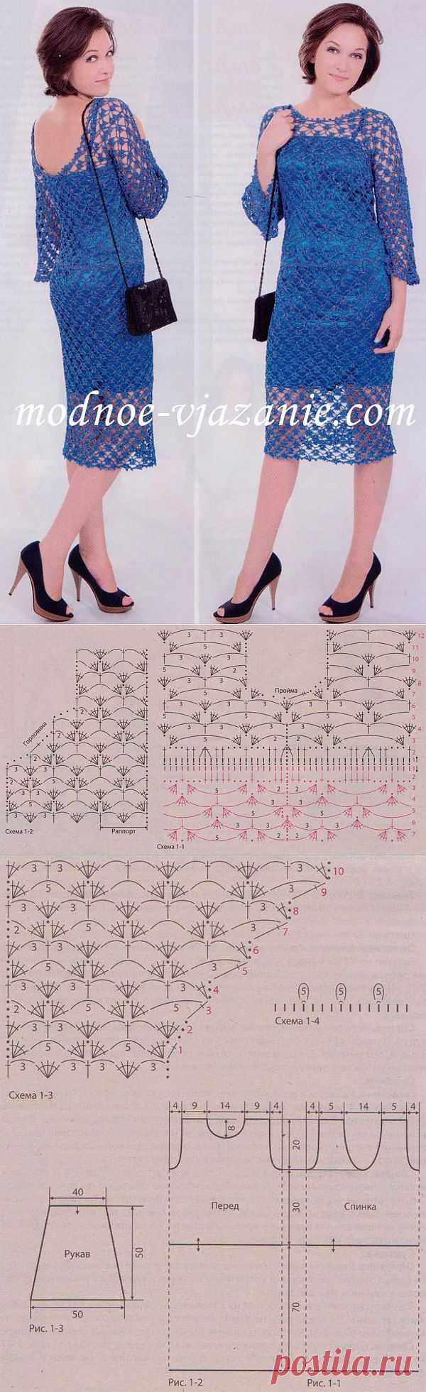Платье с сетчатым узором