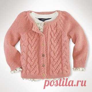 Кофточка для девочки (спицы). Полное описание смотрите по ссылке.
#вязание #рукоделие #дети #вязание_детям