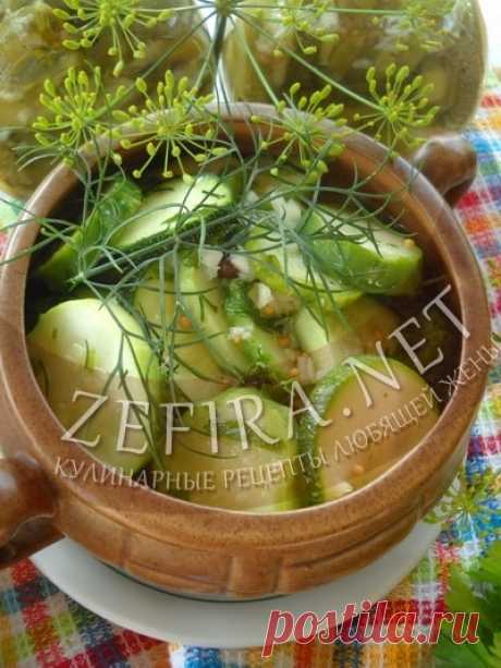 Салат на зиму из кабачков с огурцами, зеленью и чесноком – Кулинарные рецепты любящей жены