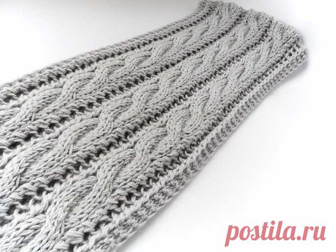 Шарф-снуд Silver (Вязание спицами) | Журнал Вдохновение Рукодельницы