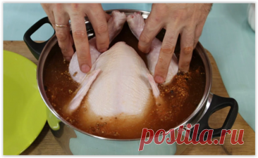 Запеченная курица двойной нежности - весь секрет в особом вымачивании!