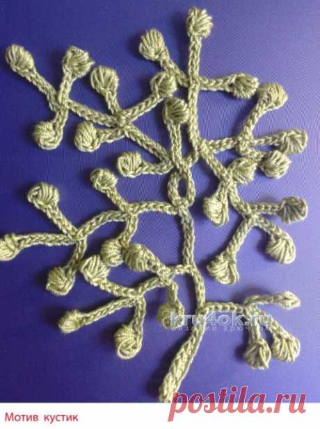 Авторская туника с длинным рукавом в технике ирландского кружева - вязание крючком на kru4ok.ru