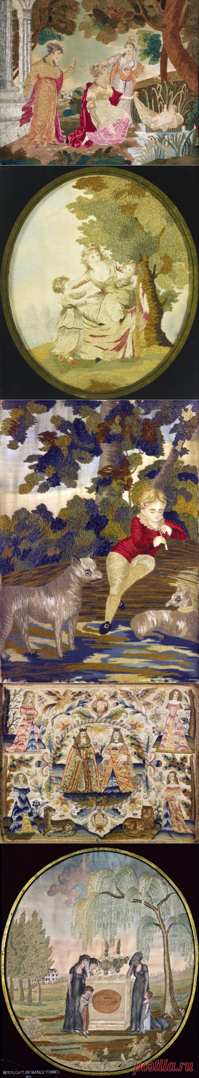 Старинная вышивка 18-19 век..