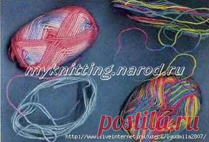 Техника вязания пряжей секционного крашения.