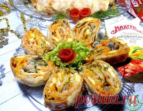 Запеченный рулет из лаваша – кулинарный рецепт