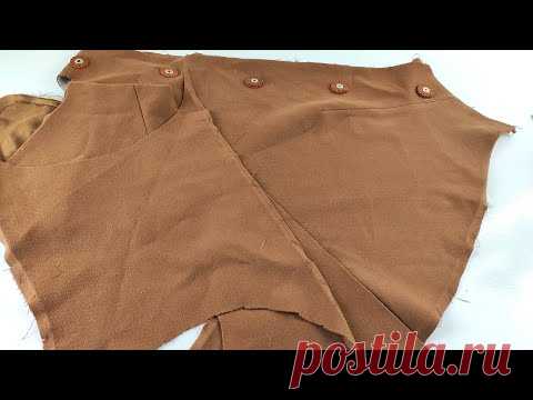 Сшитый берет из красивых остатков ткани.