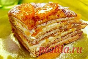 Блинный торт со сметанным кремом и апельсинами - Рецепты блинов и начинки к ним. Рецепты для блинницы: описания, отзывы, обзоры блинниц