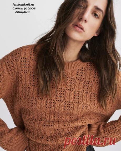 Запись на стене Джемпер Rag&Bone, схема узораДжемпер с удлиненной и закругленной спинкой и разрезами на рукавах.Схема узора составлена только для лицевых рядов, чтобы избежать громоздкости. В изнаночных рядах все петли вяжутся по рисунку, за исключением тех, что отмечены желтым цветом. При вязании поворотными рядами в изнаночных рядах эти петли вяжутся лицевыми, а при круговом вязании - наоборот, изнаночными. С лицевой стороны в этом месте должен быть один ...