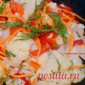 Рецепт очень вкусной маринованной цветной капусты