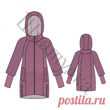 Выкройка женской демисезонной куртки с рукавом реглан WP160819 | Шкатулка