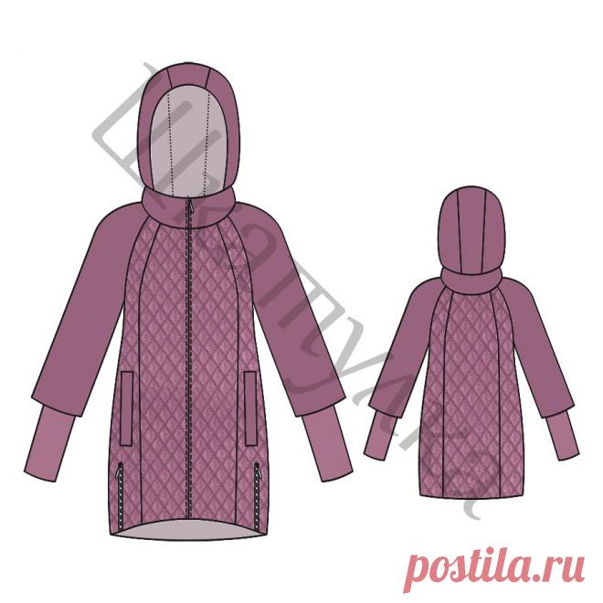 Выкройка женской демисезонной куртки с рукавом реглан WP160819 | Шкатулка