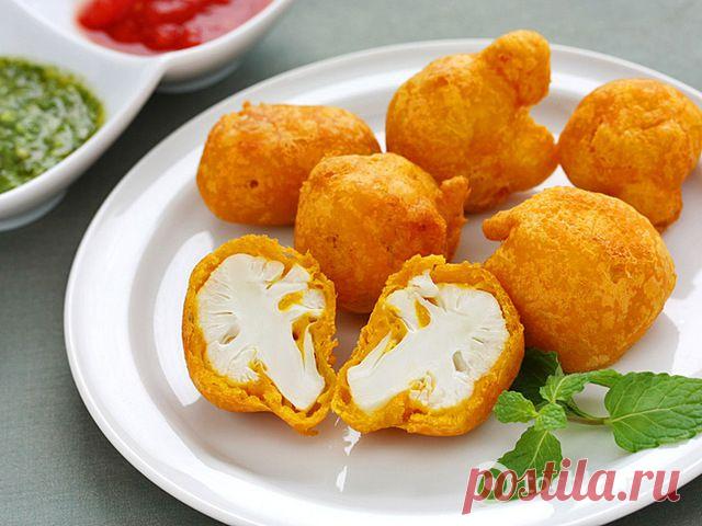 Цветная капуста во фритюре .