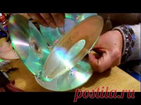 Portavela de CD reciclado. - YouTube