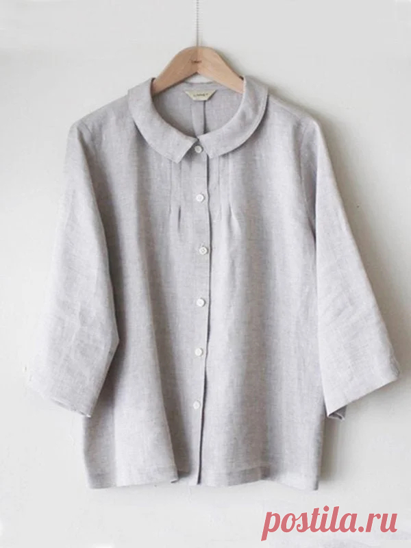 Casual Long Sleeve Round Neck Plus Size Tops