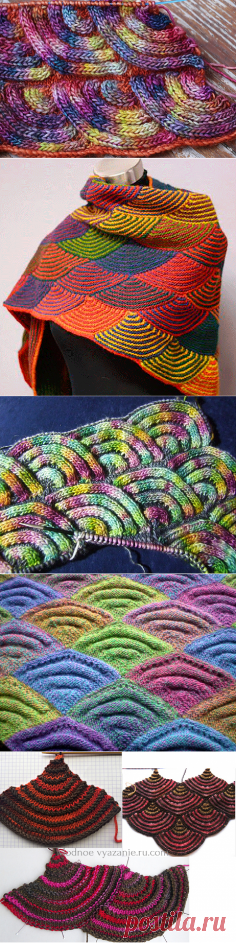 Мастер-класс узора спицами *Чешуя дракона* в технике пэчворк - Modnoe Vyazanie ru.com