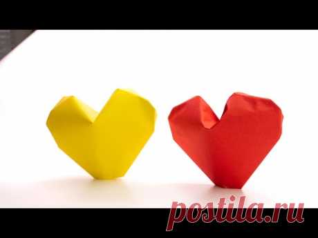 How to make an origami puffy heart | Paper hearts