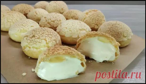 Домашние заварные пирожные шу с хрустящей корочкой и кремом пломбир - Ваши любимые рецепты - медиаплатформа МирТесен