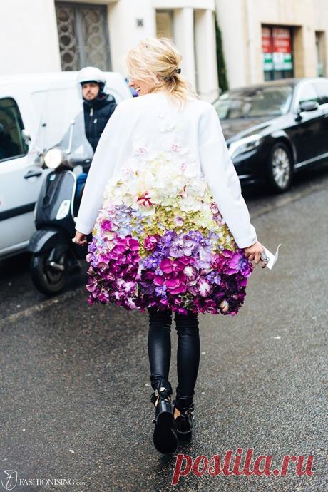 The coat of flowers: in Paris - Fashionising.com