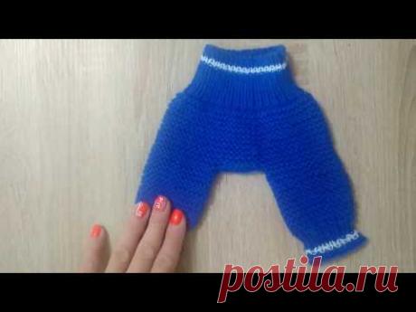 Одежда для кукол/Сине-белые штанишки