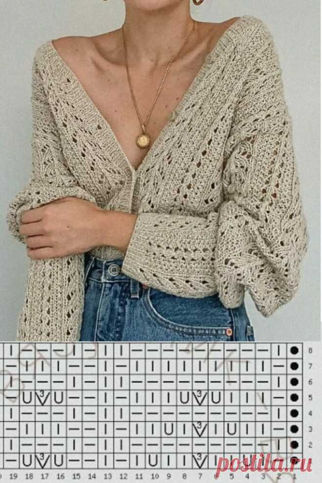 Два роскошных пончо спицами + ажурный кардиган. Описание, схемы. | Вязаный Смак | Яндекс Дзен