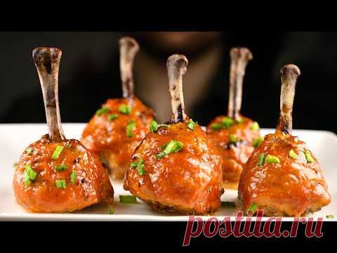 Чупа-Чупс из курицы. Рецепт сочных куриных голеней в духовке!