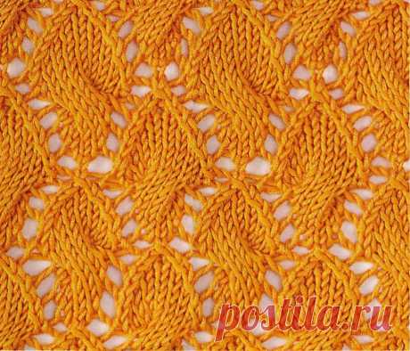 Ажурный узор спицами 44 — Shpulya.com - схемы с описанием для вязания спицами и крючком