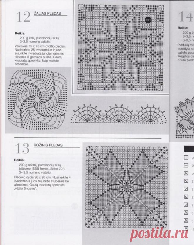 Детский плед крючком для малыша, схема вязания / Детские пинетки, тапочки, шапочки, слюнявчики для малышей своими руками - шитье и вязание спицами и крючком / Лунтики. Развиваем детей. Творчество и игрушки