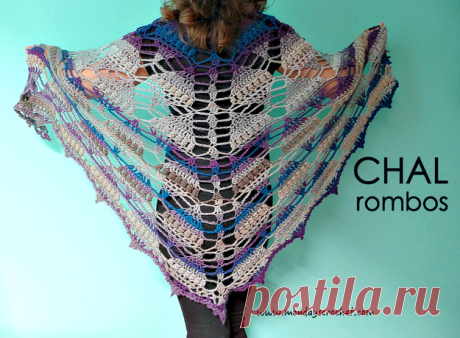 CHAL TRIANGULAR CON ROMBOS |
