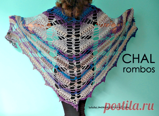 CHAL TRIANGULAR CON ROMBOS |