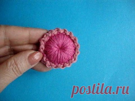 ▶ Как вязать пуговицу крючком Урок 297 How to chochet button - YouTube