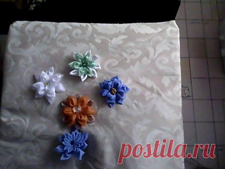 цветы сделанные из ткани