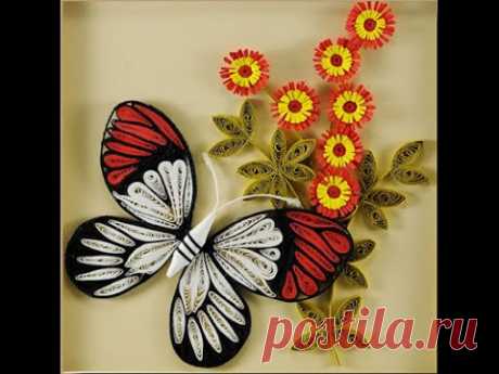 DIY: how to make butterfly with quilling paper
