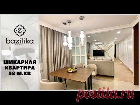 КРАСИВЫЙ РЕМОНТ ДВУХКОМНАТНОЙ КВАРТИРЫ СТУДИИ 58 м.кв. Bazilika Group. Ремонт квартиры под ключ.