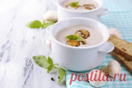 Рецепты вкуснейшего грибного крем-супа: 4 варианта с шампиньонами - Будет вкусно - Медиаплатформа МирТесен