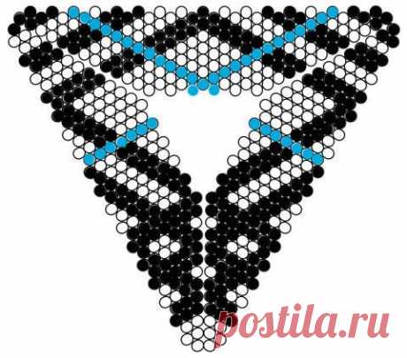 Схема треугольника в клетку | biser.info - всё о бисере и бисерном творчестве