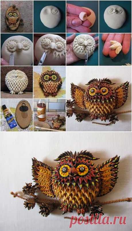 &amp;#9829;LOVE  HAND MADE: Сова из теста