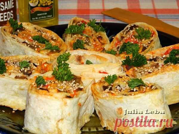 Рулеты с баклажанами