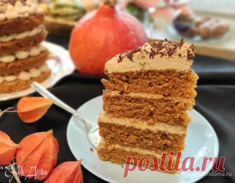 Тыквенный торт с орехом макадамия и кофейным кремом, пошаговый рецепт на 7895 ккал, фото, ингредиенты - vicky