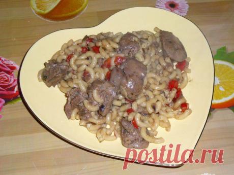 Паста (макароны) с куриной печенью – На пробу! Пошаговые рецепты с фото