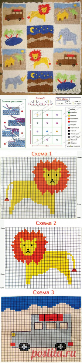 Детский плед – работа Светланы - вязание крючком на kru4ok.ru