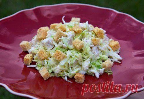 шеф-повар Одноклассники: Салат из свежей капусты с курицей