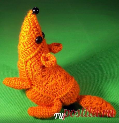 Лисичка из мотивов. Крючком