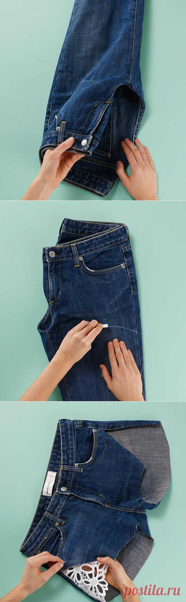 Как сделать шорты из старых джинсов — Мастер-классы на BurdaStyle.ru