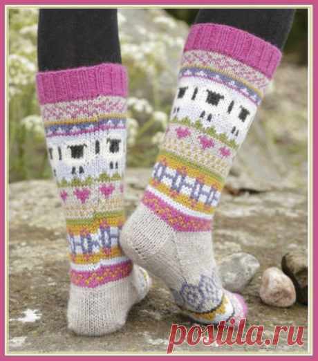 Носки от Дропс с жаккардовыми узорами