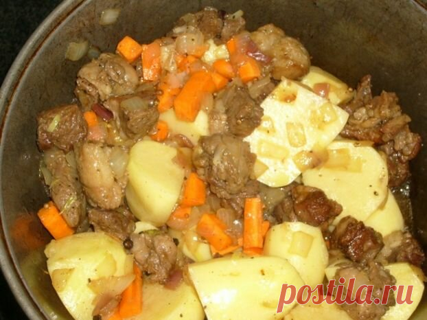 Мясо с капустой и картошкой по-узбекски. | Веселая кухарка | Яндекс Дзен
