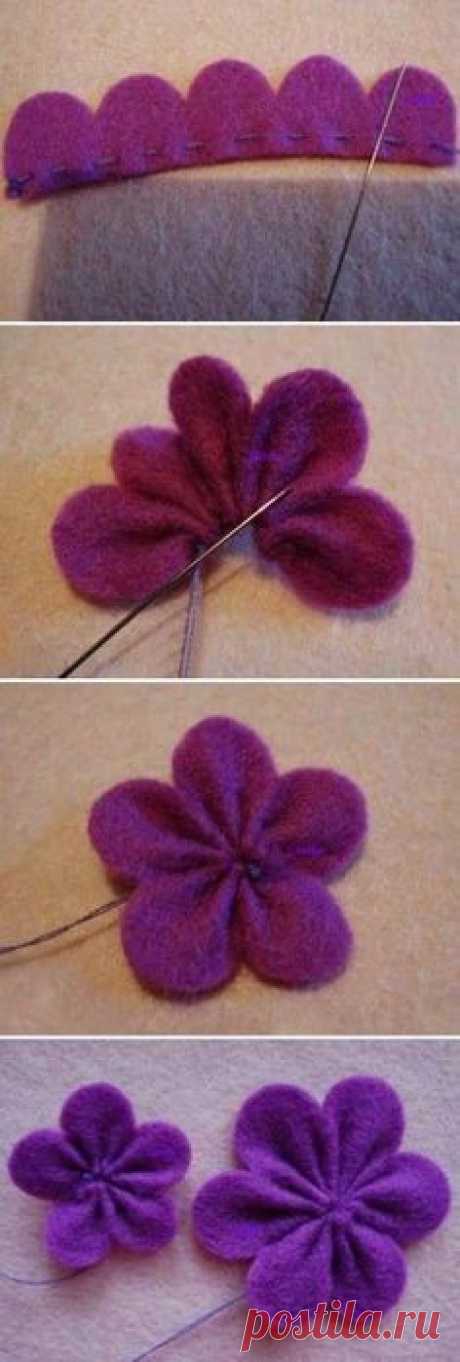 diy cute felt flowers purple clip tutorial with beads - headwear, felt flowers crafts - LoveItSoMuch.com #feltflowers