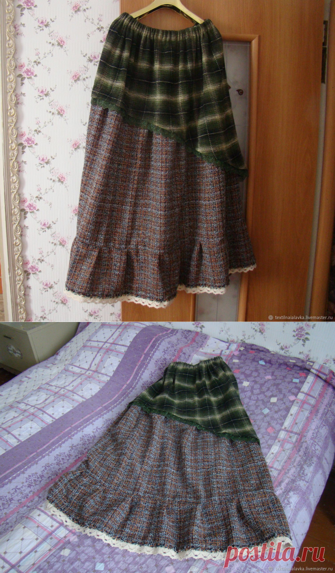 Длинная клетчатая юбка в стиле бохо – купить в интернет-магазине на Ярмарке Мастеров с доставкой - HQS9HRU | Рошаль