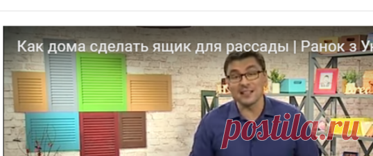 Как дома сделать ящик для рассады | Ранок з Україною — Яндекс.Видео