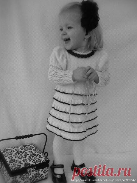 ПЛАТЬЕ ДЛЯ ДЕВОЧКИ НА РОСТ 86 СМ (Вязание спицами) — Журнал Вдохновение Рукодельницы