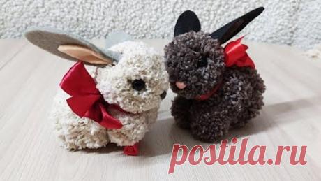 ЗАЙЧИК ИЗ ПРЯЖИ ЗА ПОЛЧАСА!HOW TO MAKE A HARE